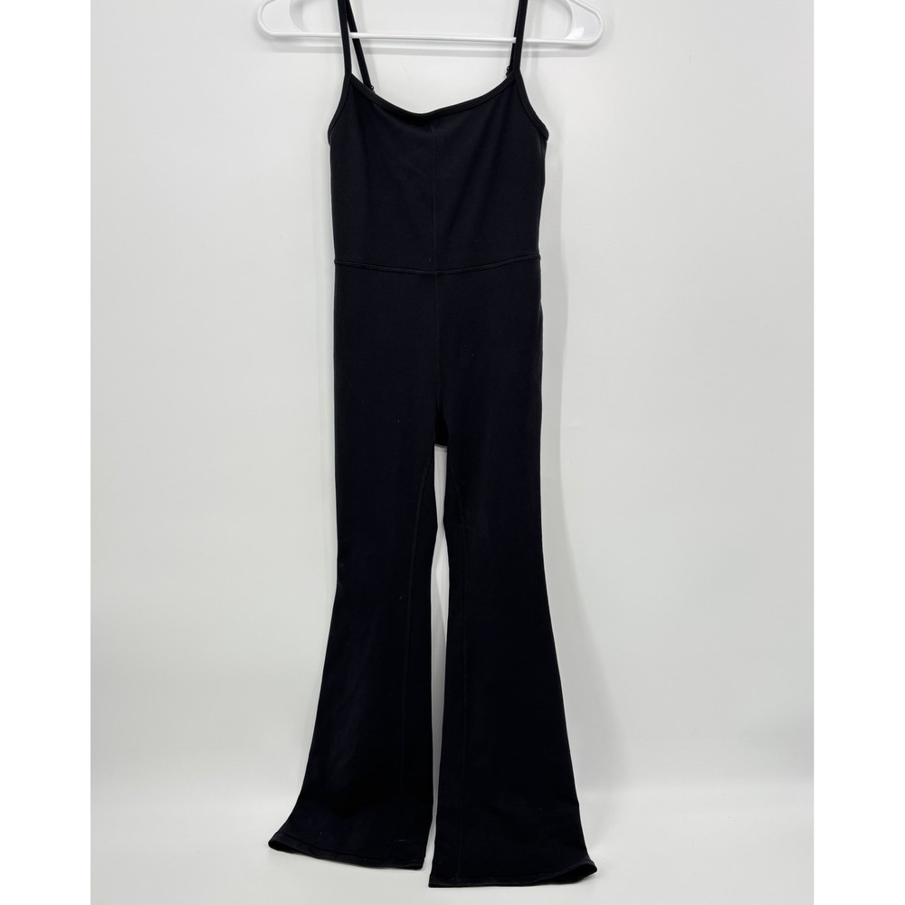 Aritzia Wilfred Free Divinity Kick Flare Jumpsuit Black Womens Size XXS Active